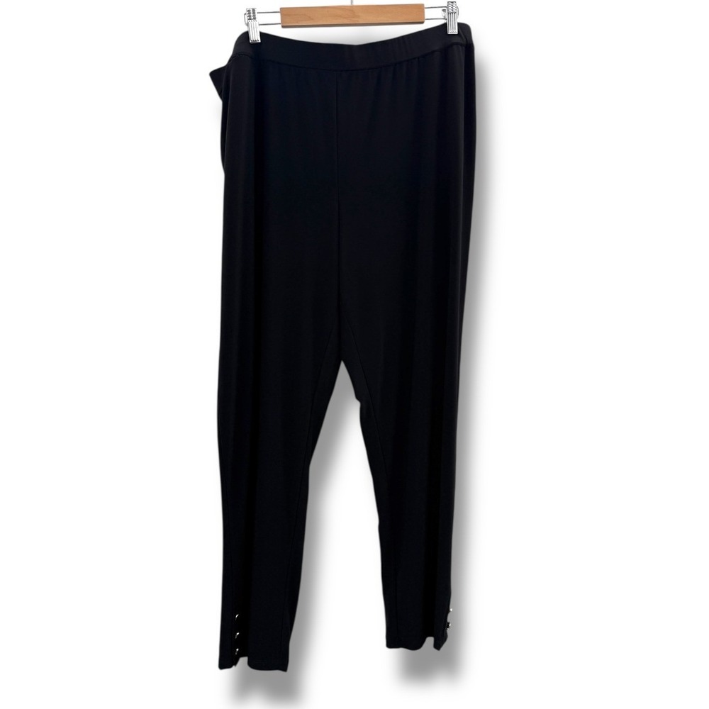 Dennis Basso NWT Black Pull-On Pants Women's 1X Stretch‎ Casual Lightweight